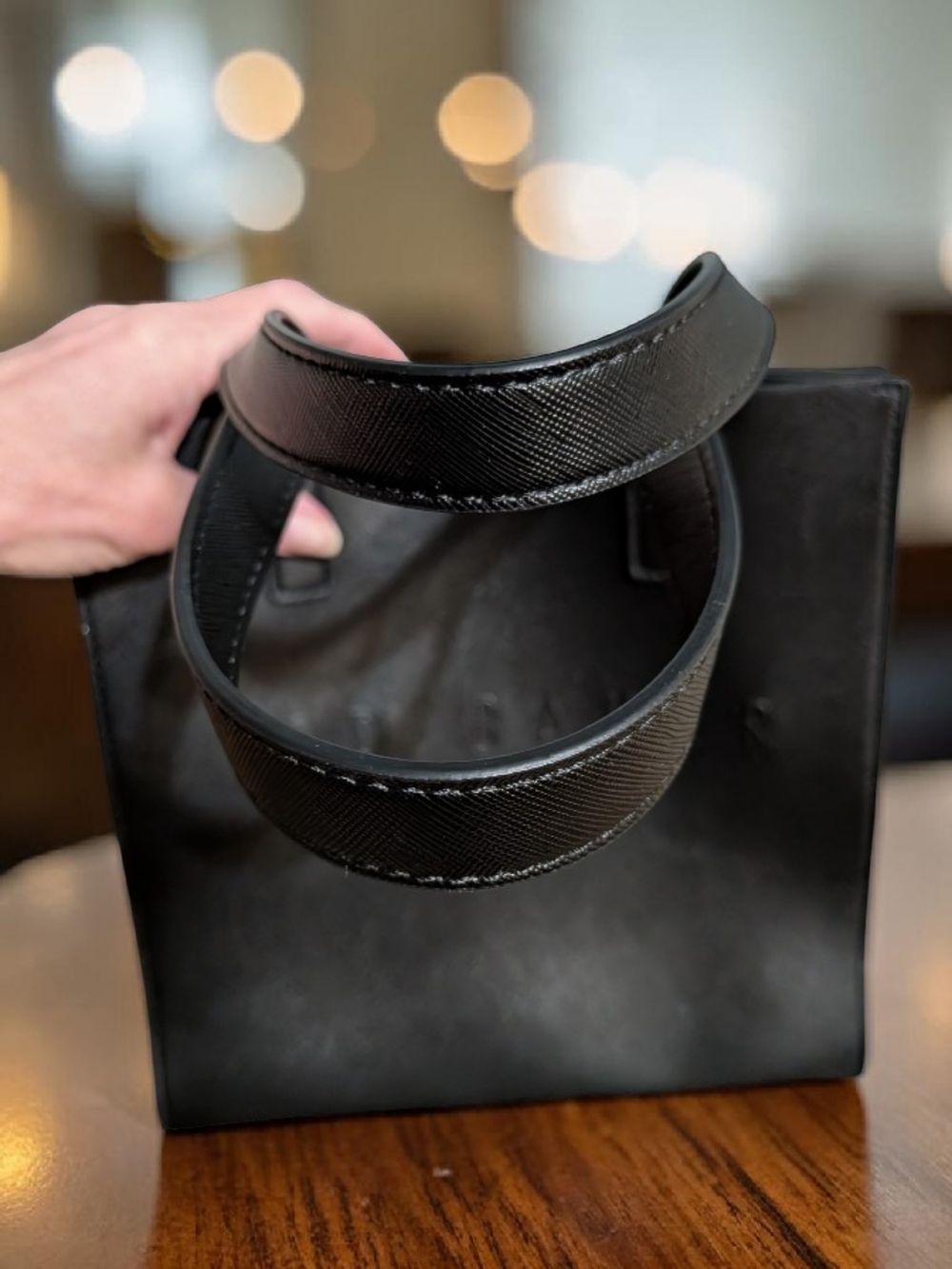 New! Ted Baker Black "The Icon" Leather Tote Bag (NWT) - Picture 6 of 10